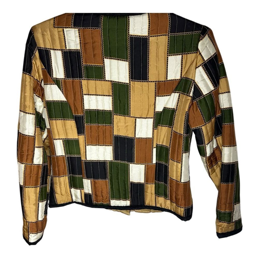 Silkland Women's Size Medium Patchwork Jacket - G… - image 4